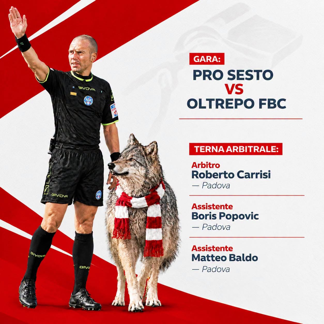 PRIMA SQUADRA | L'arbitro di Pro Sesto-Oltrepò