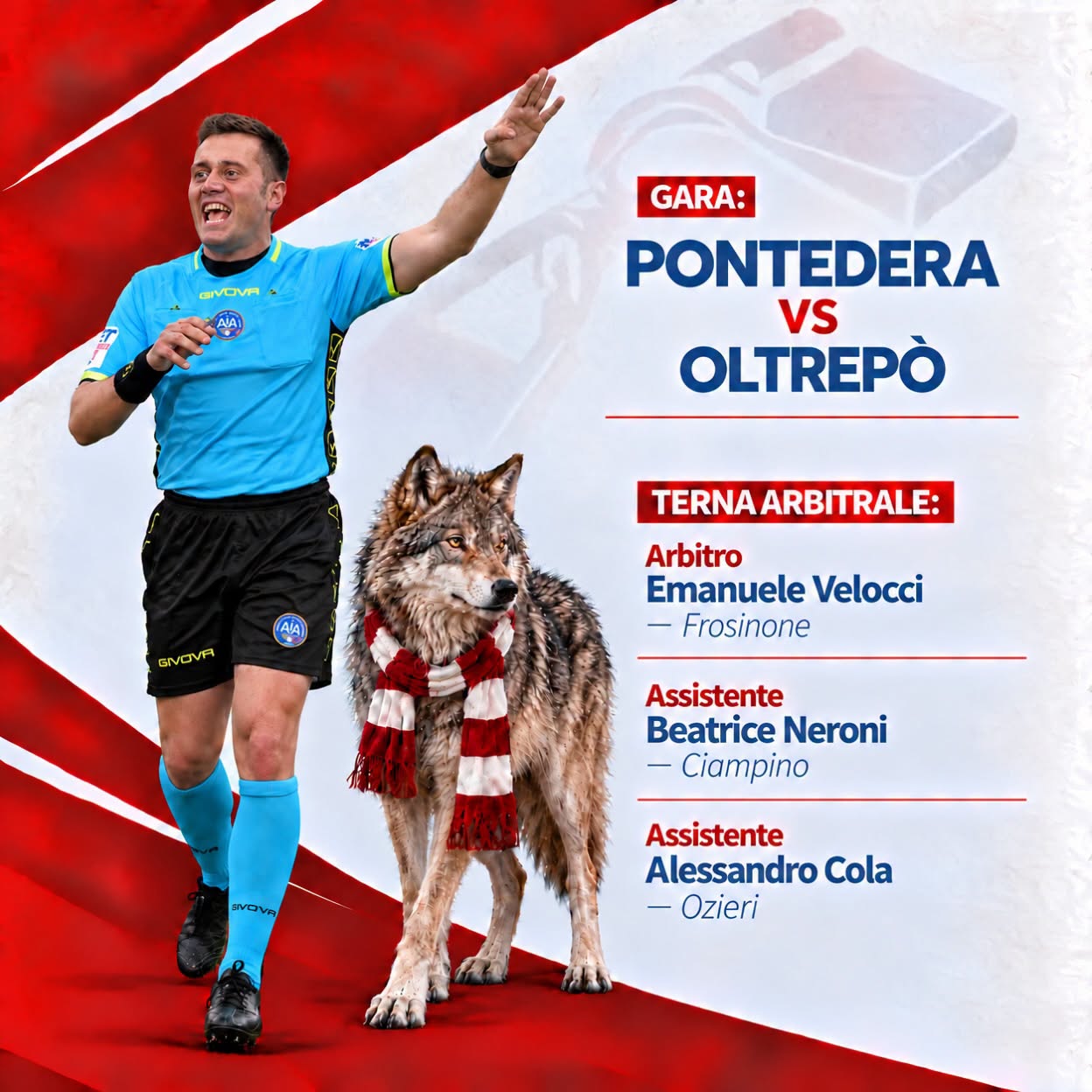 PRIMA SQUADRA | L'arbitro di Pontedera-Oltrepò