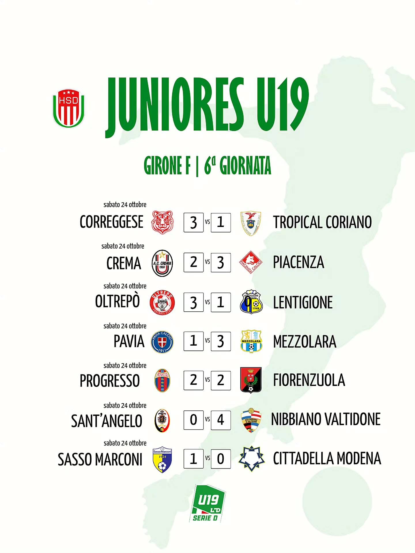 JUNIORES NAZIONALE | Oltrepò-Lentigione (3-1)